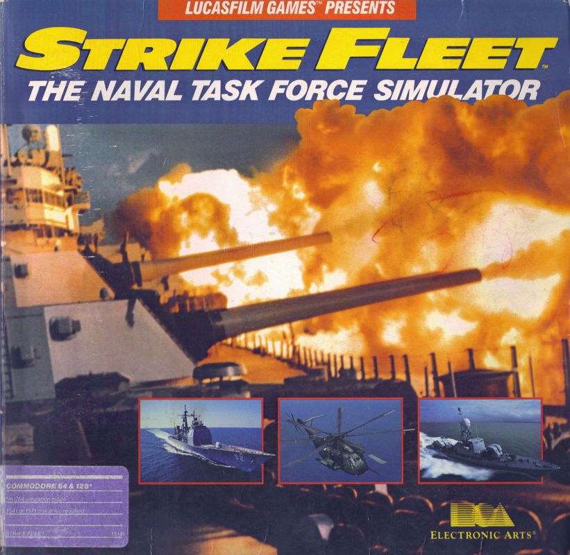 Strike Fleet box art for Commodore 64